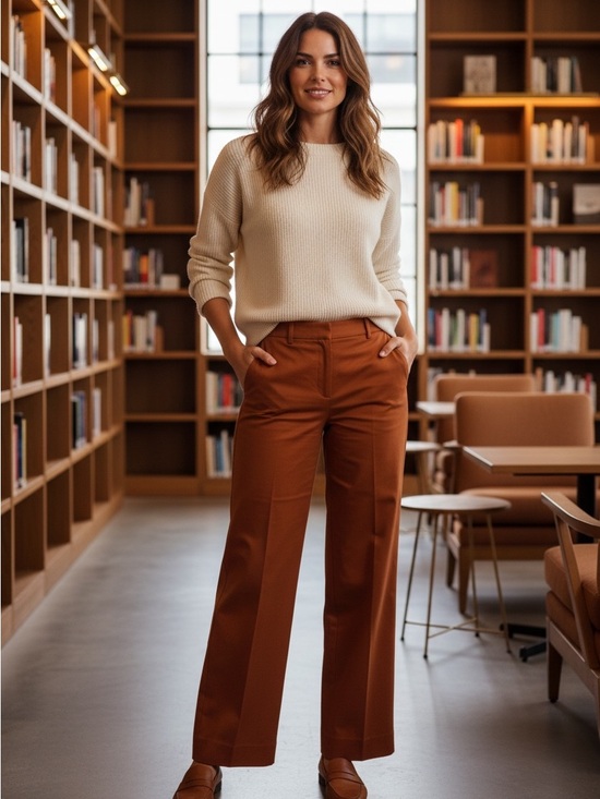 Boden Pants - Boden NWT women’s full length Canonbury trousers Size 12. Rust brown color. NEW